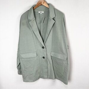 NEW Madewell Paradise Terry Blazer Jacket Forgotten Landscape Green Size XXL